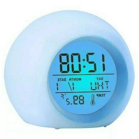 7 Color Led Change Digital Glowing Alarm Clock