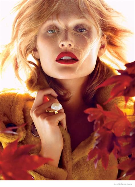 Toni Garrn Models Fall Lipstick Shades For Recent Allure Shoot