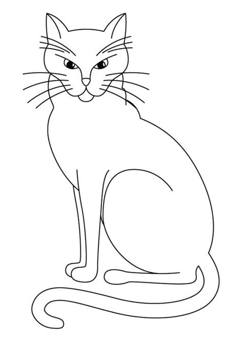 Printable A Normal Cat Coloring Page For Both Aldults And