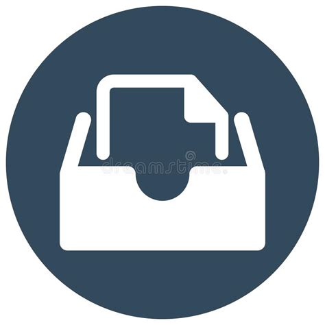 File Drawer Isolated Vector Icon Which Can Easily Modify Or Edit Stock
