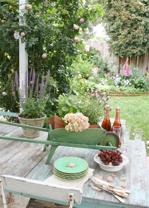 French Casual Summer Table Setting French Garden House Summer Table