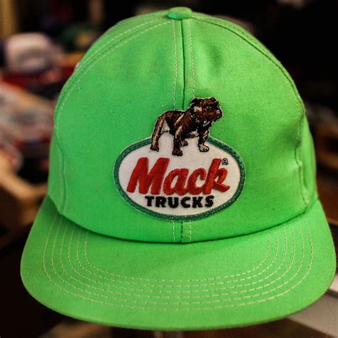 Vintage Mack Truck Neon Green Ds Mad In Usa Snapback Hat By
