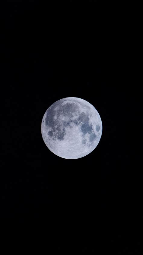 Download Wallpaper 1080x1920 Full Moon Moon Satellite Space Samsung