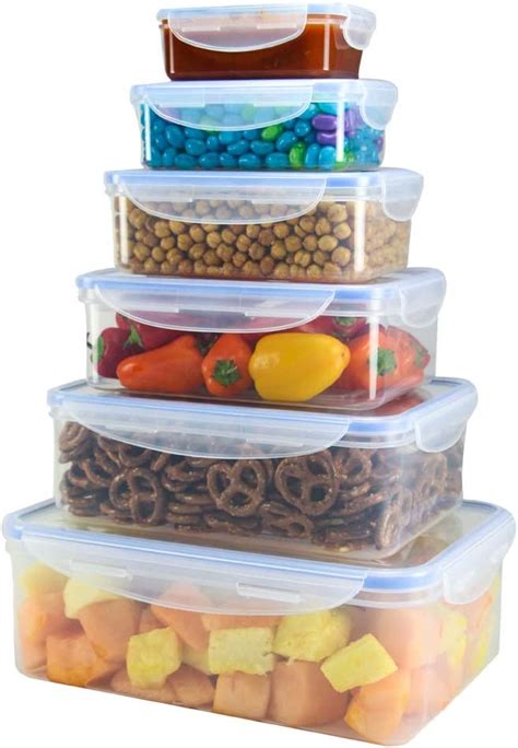 Nicole Home Collection Food Storage Containers With Nested Airtight Locking Lids Pack Of