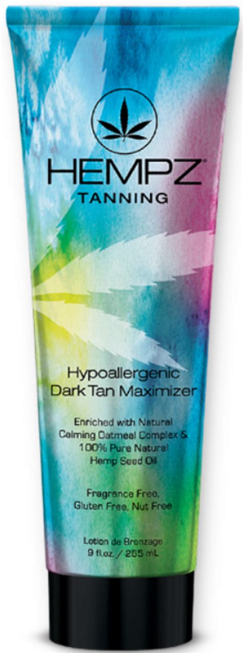 Hempz Hypoallergenic Dark Tan Maximizer Tanning Lotion 9 Oz