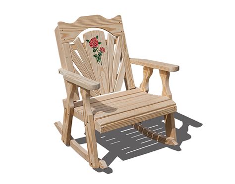 Treated Pine Fanback Rocking Chair Wrose Design