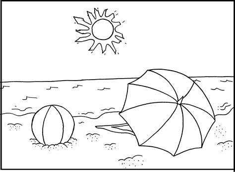 13 Simple Beach Ball Coloring Page Background