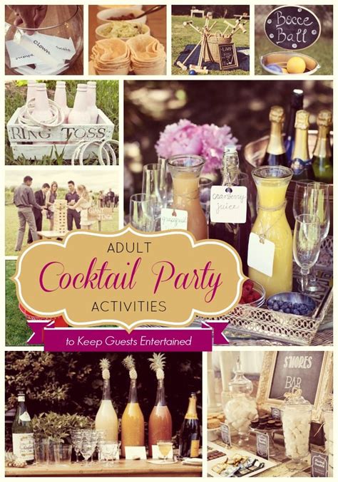 Cocktail Party Activities Adult Guests Will Actually Enjoy Party Activities Adult Cocktail