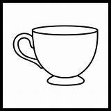 Coffee Printable Cup Template Cups Printablee Stencils Via sketch template