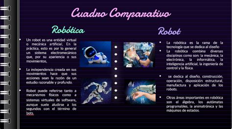 Cuadro Comparativo Conceptos De Robótica Y Robot