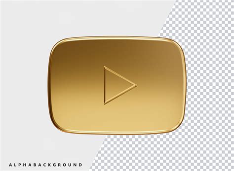 Youtube Golden Button Icon Grafik Von Clipmaster · Creative Fabrica