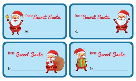 10 DIY Secret Santa Gift Tags Printable