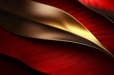 Premium Photo Red And Gold Wallpaper With A Red Background