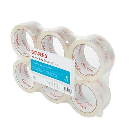 Staples® Heavy Duty Shipping Packing Tape 188w X 546 Yards Clear