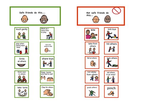 Printable Autism Behavior And Routine Charts And Cards