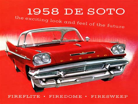 Plan59 Classic Car Art Vintage Ads 1958 Desoto Fireflite Sportsman