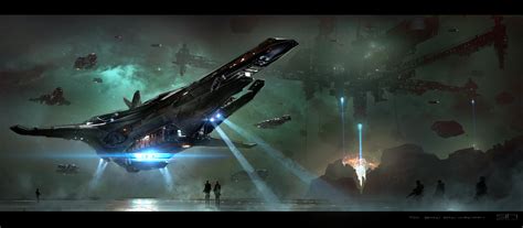 Black Spaceship Screenshot Video Games Futuristic Star Citizen