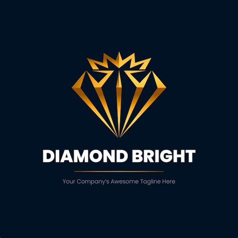 Logotipo De Diamante Elegante Vetor Premium