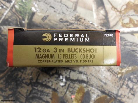 Federal Premium 00 Buckshot 3 Magnum 12 Gauge Shotgun Ammo 1100 F P