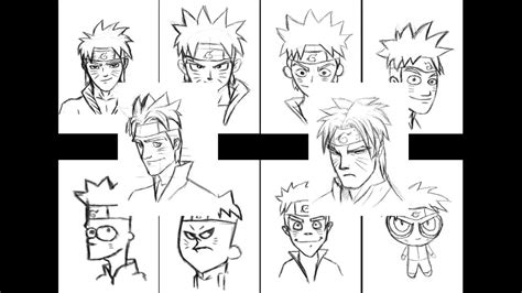 10 Different Art Styles Challenge Drawing Naruto In 10 Styles Youtube