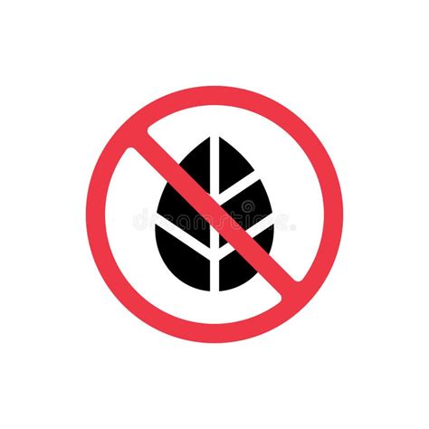 Forbidden Plant Icon Do Not Touch Plant Sign Prohibited Leaf Symbol