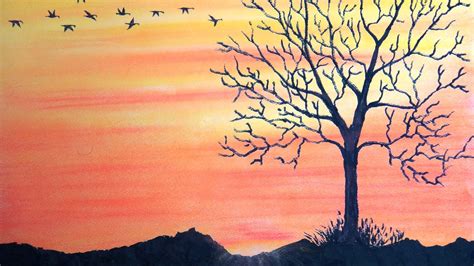 Simple Sunset Drawing At Explore