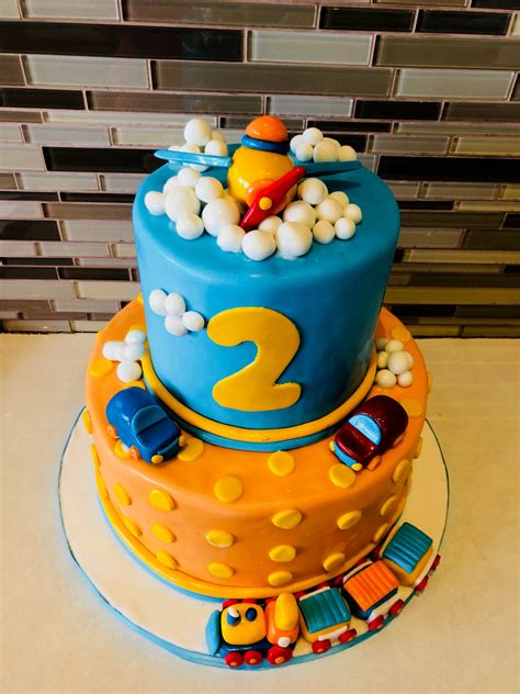 2nd Birthday Cake For Car Themed Cake 2nd Birthday Second Birthday