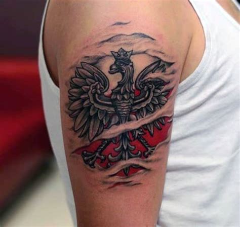 60 Polish Eagle Tattoo Designs For Men - Coat Of Arms Ink