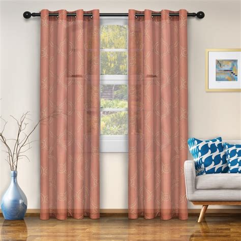 Monagifts sheer curtain monagifts 2 panels white sheer voile window panel curtains 59 width x 84 length each panel. Superior Semi-Sheer Moroccan Printed Curtain Panels (Set ...