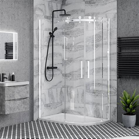 Frameless Offset Quadrant Shower Enclosure