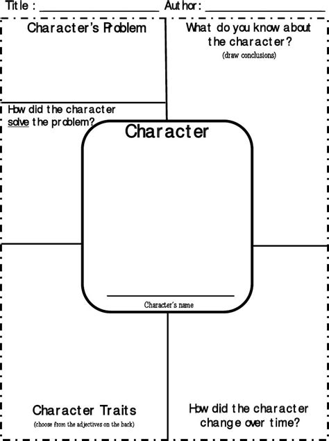Character Trait Worksheets Free Printable