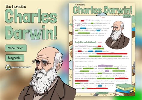 Year 6 Greater Depth Model Text Biography Charles Darwin Gbsct P6