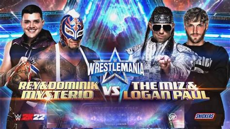 The Miz And Logan Paul Vs The Mysterios Wrestlemania 38 Full Match
