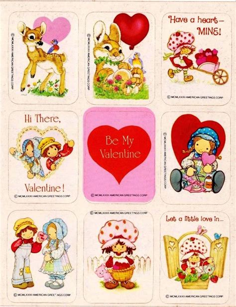 70s 80s Holly Hobbie And Srawberry Shortcake Valentines Cards Holly