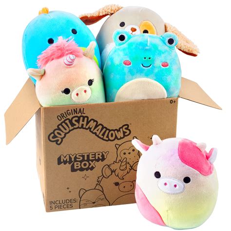 Squishmallows 5 Plush Mystery Box 5 Pack Official Kellytoy Assorted Set Of Various Styles