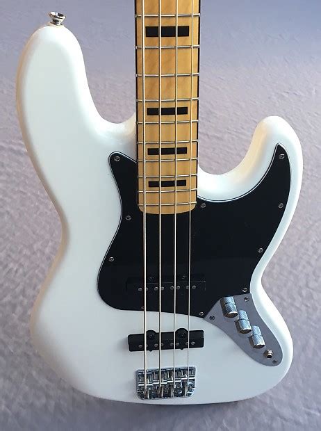 Squier Vintage Modified 70s Jazz Bass In Olympic White Reverb Uk