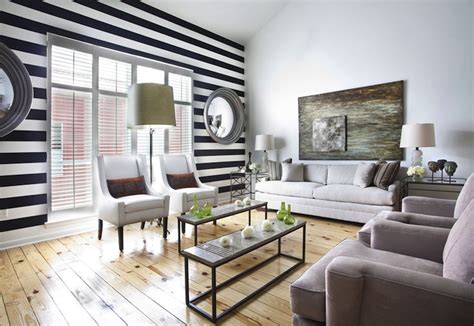 The Black And White Striped Wall Inspiration The