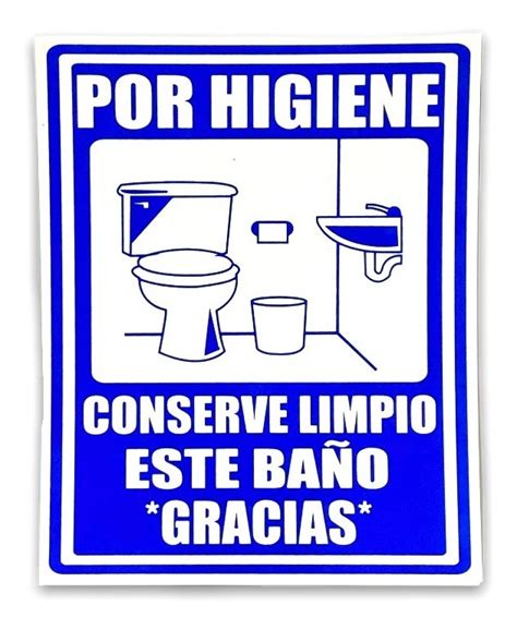 Letrerocartel De Por Higiene Conserve Limpio Baño 24x185 Mercadolibre