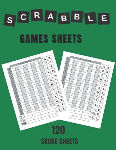 Scrabble Score Pads 120 Scorekeeping Sheets Large Print Scrabble Game
