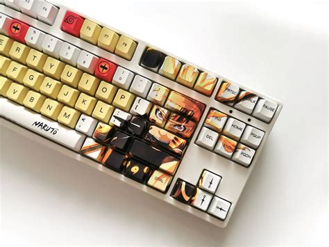 Naruto Pbt Keycaps 108 Keys Set For Mechanical Keyboard Anime Keyboard