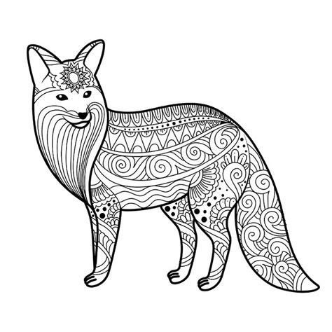 Mandala Ausmalbilder Fuchs