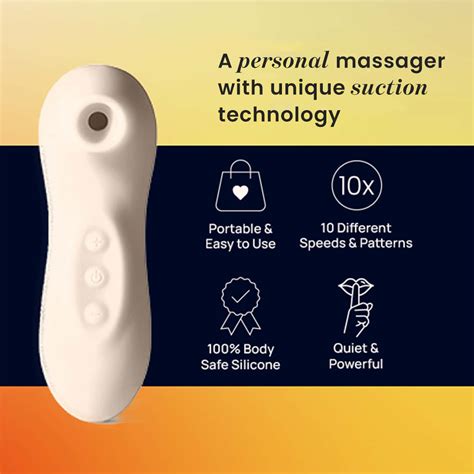 Buy Mymuse Breeze Personal Massager With Suction Technology 10 Speeds Rechargeable Brushed