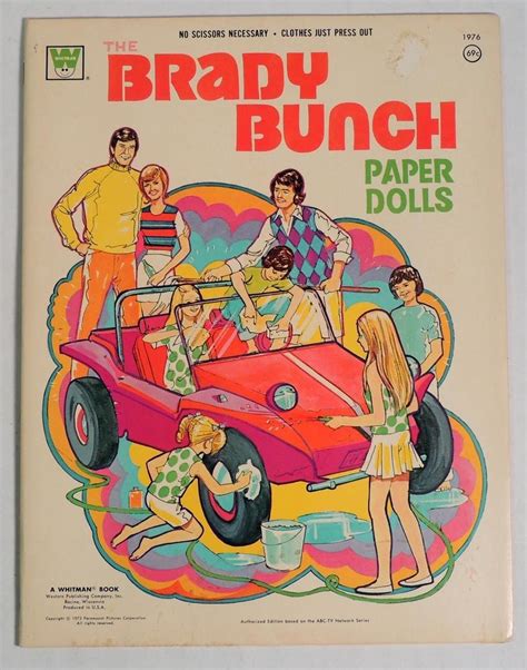 M134 Vintage Brady Bunch Paper Doll Book By Whitman 1973 Unused