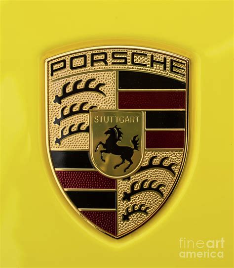 Porsche Hood Emblem Photograph By Steven Parker