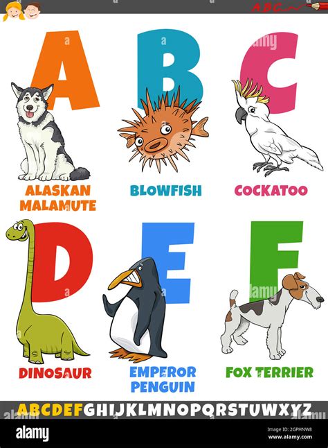 Alphabet Animals Stock Vector Images Alamy