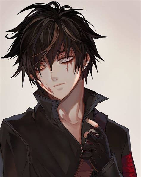 Black Haired Anime Boy Png
