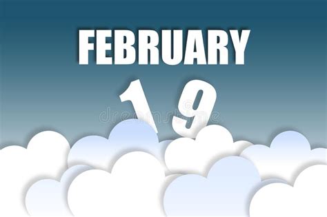 February 19th Day 19 Of Monthbirthday Greeting Card With Date Of