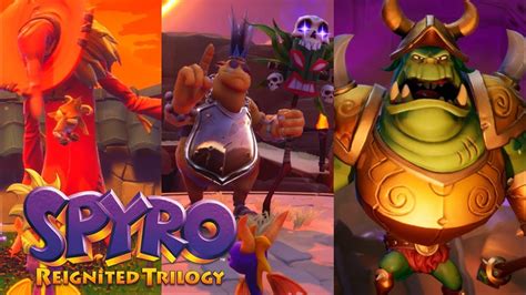 Spyro Reignited Trilogy All Spyro 1 Bosses Youtube