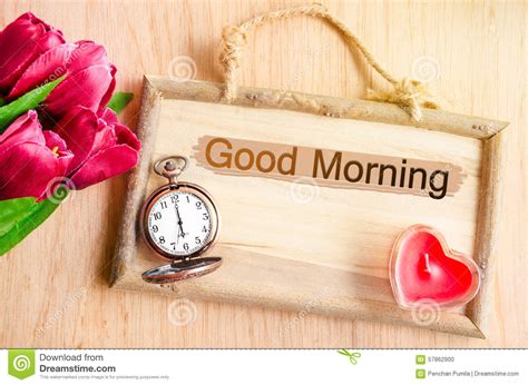 Good Morning Stock Photo Image Of Heart Flower Fresh