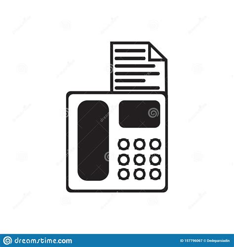 Fax Machine Logo Template Vector Icon Design Stock Vector